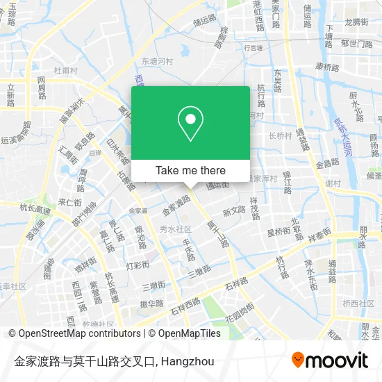 金家渡路与莫干山路交叉口 map