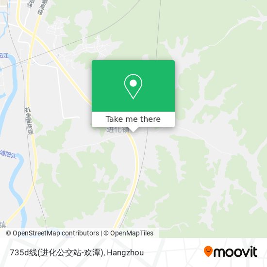 735d线(进化公交站-欢潭) map