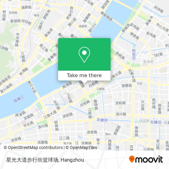 星光大道步行街篮球场 map