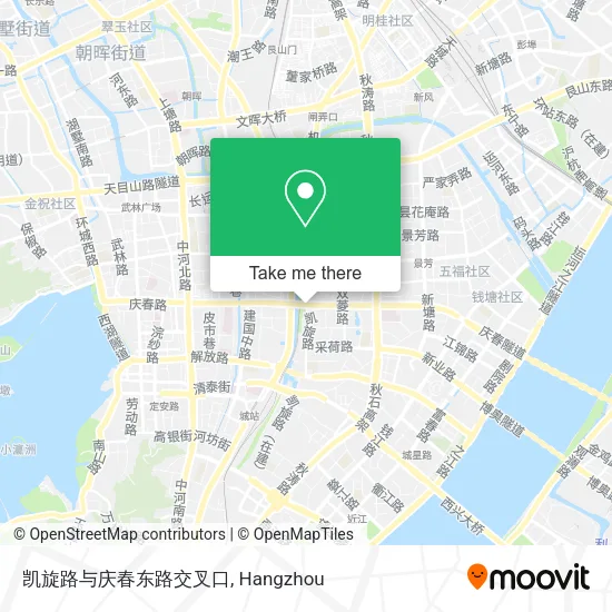 凯旋路与庆春东路交叉口 map