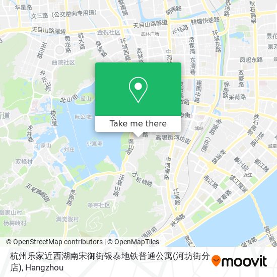 杭州乐家近西湖南宋御街银泰地铁普通公寓(河坊街分店) map