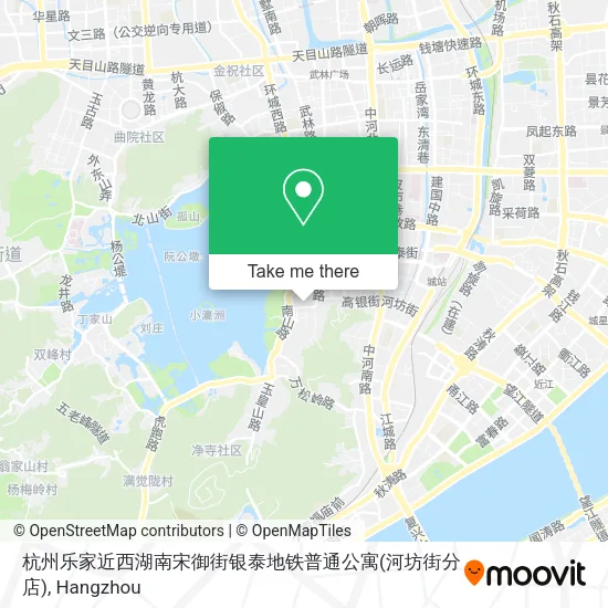 杭州乐家近西湖南宋御街银泰地铁普通公寓(河坊街分店) map