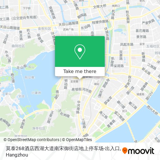 莫泰268酒店西湖大道南宋御街店地上停车场-出入口 map