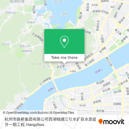 杭州市路桥集团有限公司西湖钱塘江引水扩容水质提升一期工程 map
