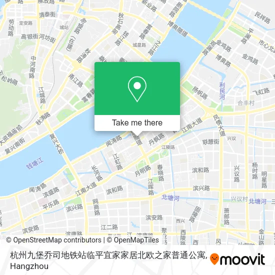 杭州九堡乔司地铁站临平宜家家居北欧之家普通公寓 map