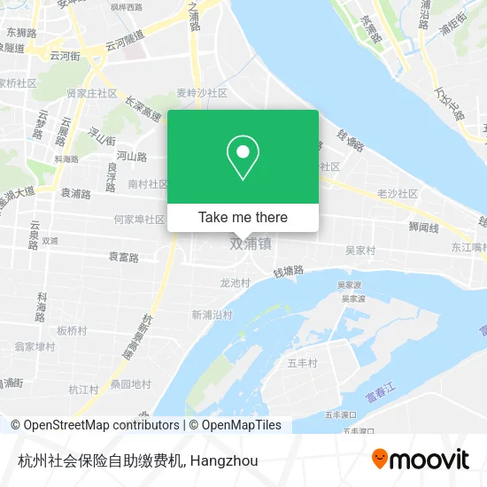 杭州社会保险自助缴费机 map