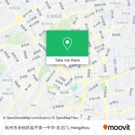杭州市余杭区临平第一中学-东北门 map