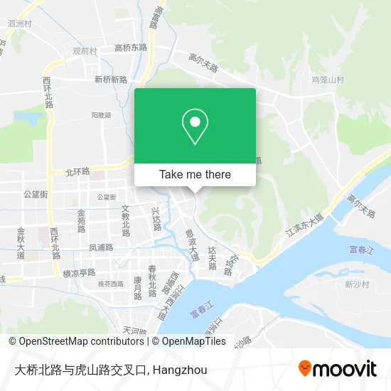 大桥北路与虎山路交叉口 map