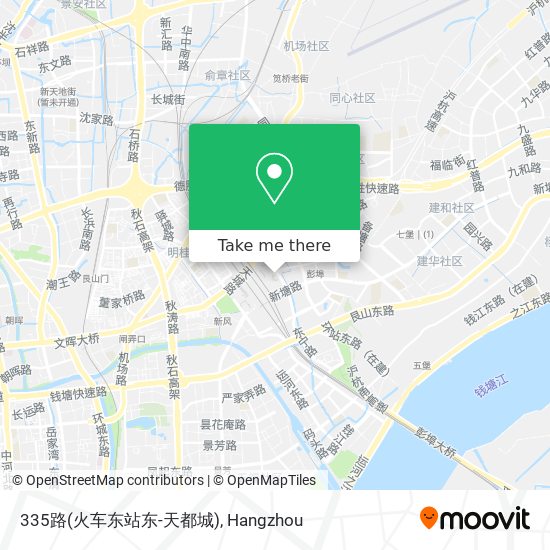 335路(火车东站东-天都城) map
