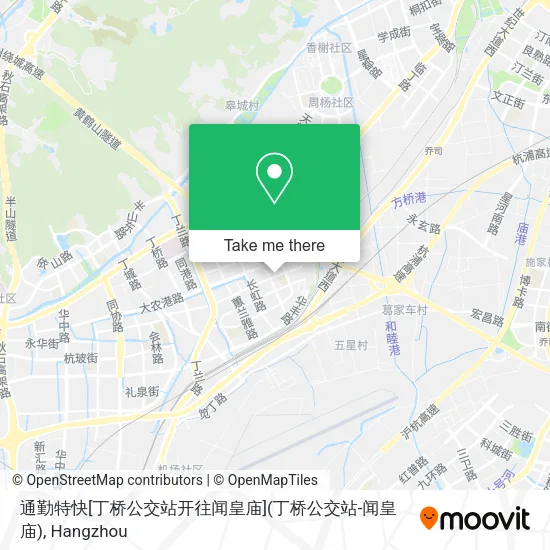 通勤特快[丁桥公交站开往闻皇庙](丁桥公交站-闻皇庙) map