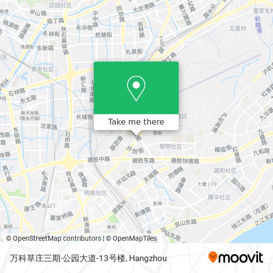 万科草庄三期·公园大道-13号楼 map