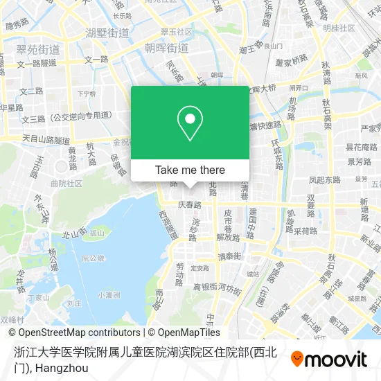 浙江大学医学院附属儿童医院湖滨院区住院部(西北门) map