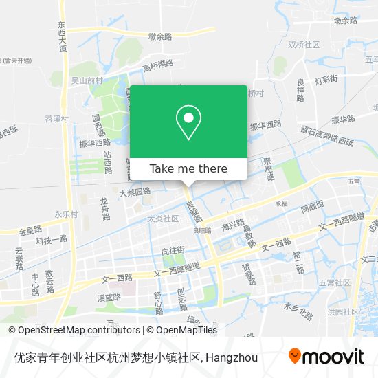 优家青年创业社区杭州梦想小镇社区 map