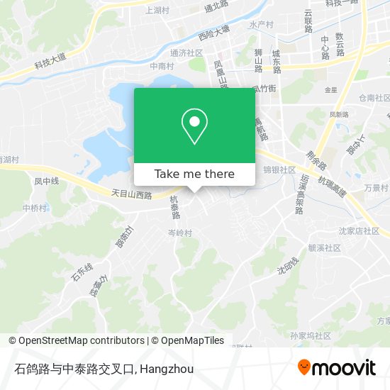 石鸽路与中泰路交叉口 map