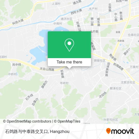 石鸽路与中泰路交叉口 map