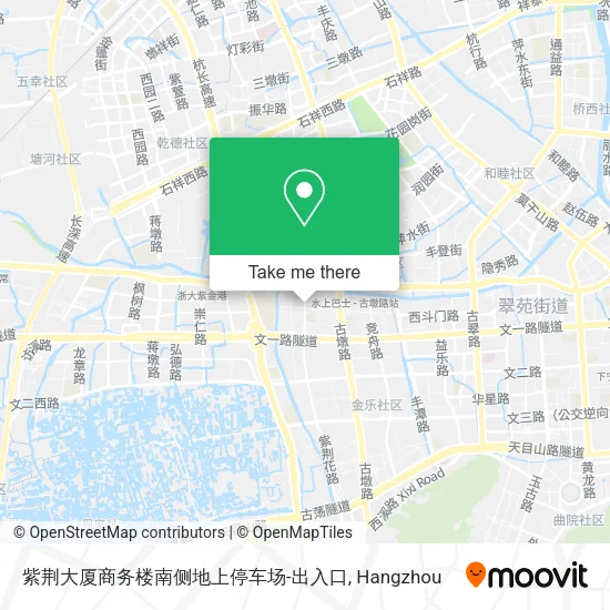 紫荆大厦商务楼南侧地上停车场-出入口 map