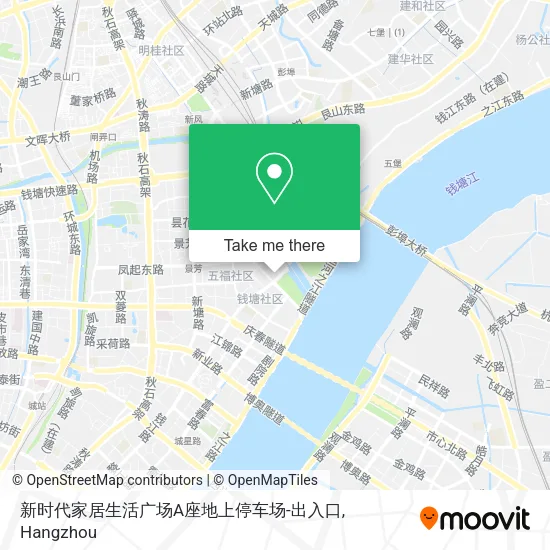 新时代家居生活广场A座地上停车场-出入口 map