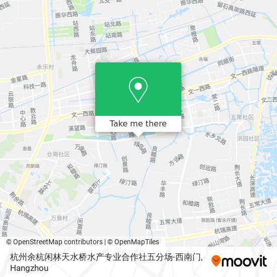 杭州余杭闲林天水桥水产专业合作社五分场-西南门 map