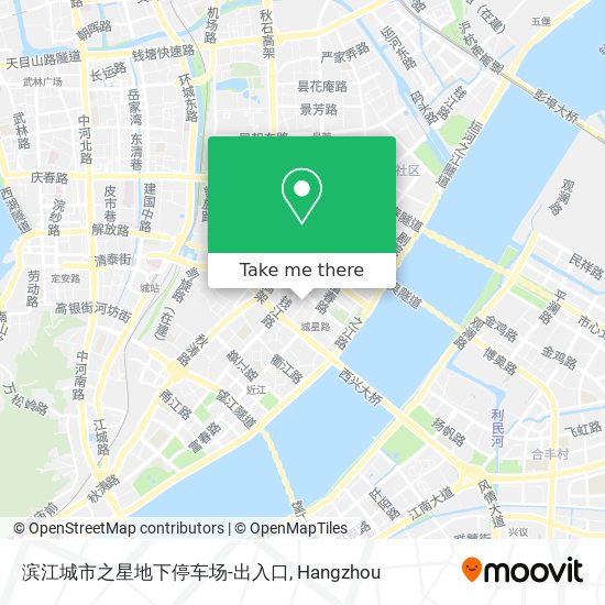滨江城市之星地下停车场-出入口 map