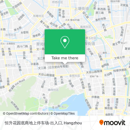 恒升花园底商地上停车场-出入口 map