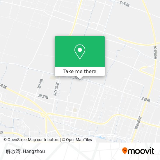 解放湾 map