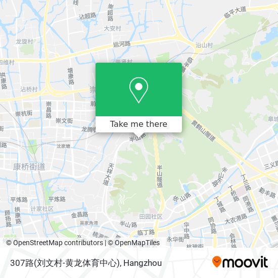 307路(刘文村-黄龙体育中心) map