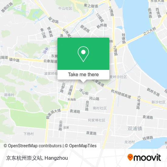 京东杭州崇义站 map