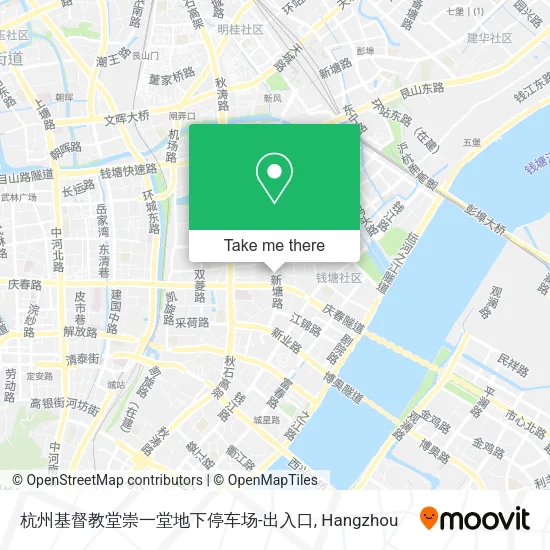 杭州基督教堂崇一堂地下停车场-出入口 map