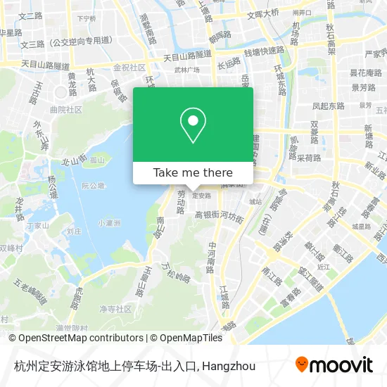 杭州定安游泳馆地上停车场-出入口 map