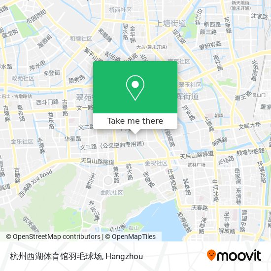杭州西湖体育馆羽毛球场 map