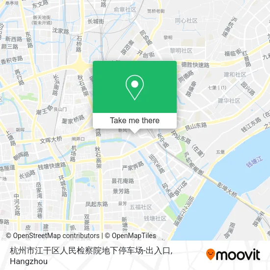 杭州市江干区人民检察院地下停车场-出入口 map