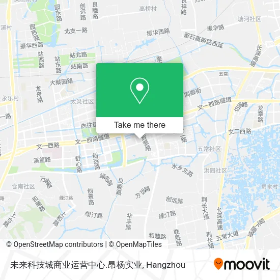 未来科技城商业运营中心.昂杨实业 map