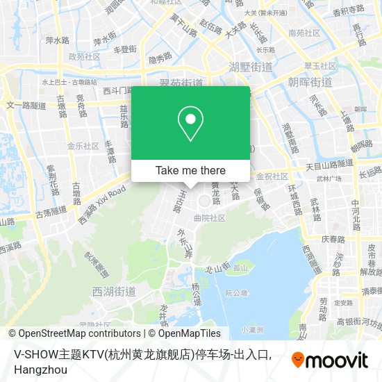 V-SHOW主题KTV(杭州黄龙旗舰店)停车场-出入口 map