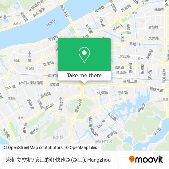 彩虹立交桥/滨江彩虹快速路(路口) map