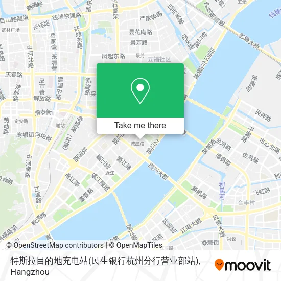 特斯拉目的地充电站(民生银行杭州分行营业部站) map
