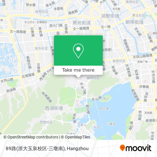 89路(浙大玉泉校区-三墩南) map