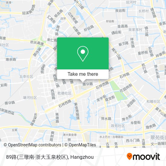 89路(三墩南-浙大玉泉校区) map