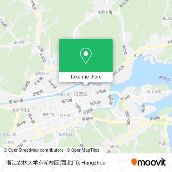浙江农林大学东湖校区(西北门) map