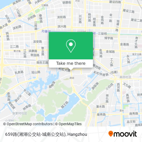 659路(湘湖公交站-城南公交站) map
