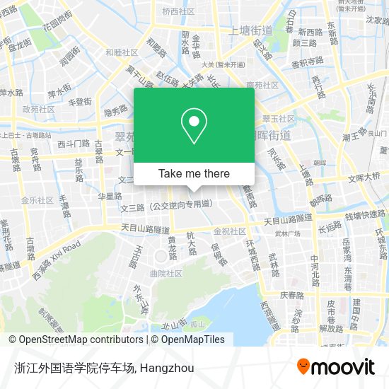 浙江外国语学院停车场 map