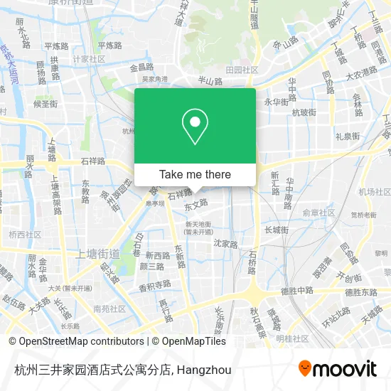 杭州三井家园酒店式公寓分店 map