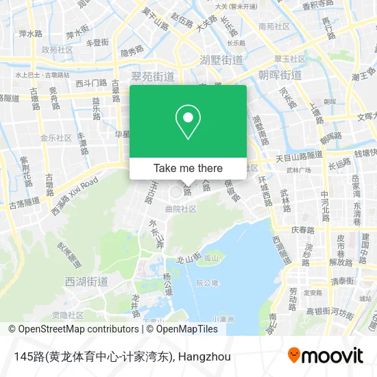 145路(黄龙体育中心-计家湾东) map