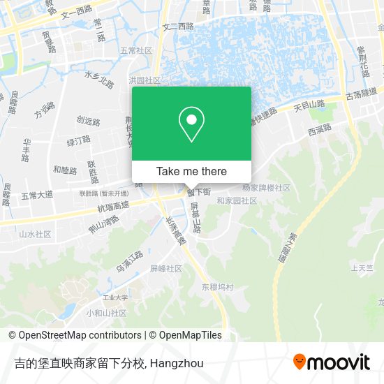 吉的堡直映商家留下分校 map