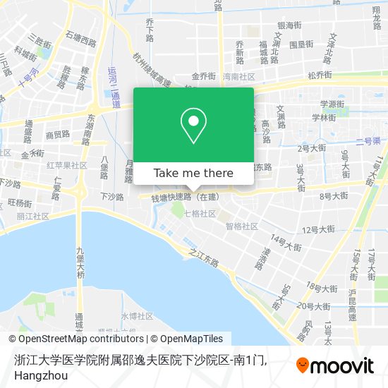 浙江大学医学院附属邵逸夫医院下沙院区-南1门 map