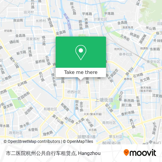 市二医院杭州公共自行车租赁点 map