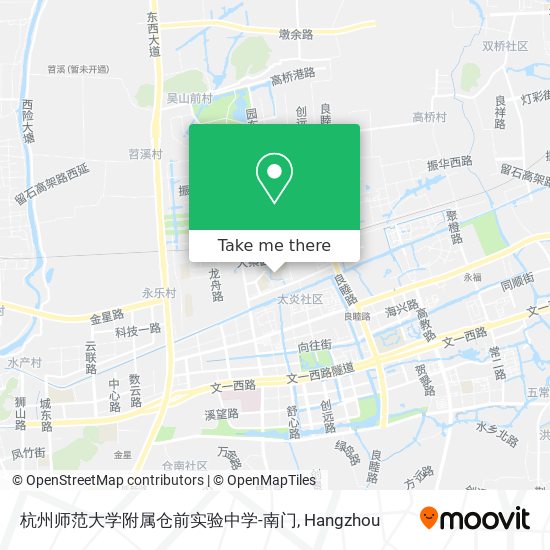 杭州师范大学附属仓前实验中学-南门 map