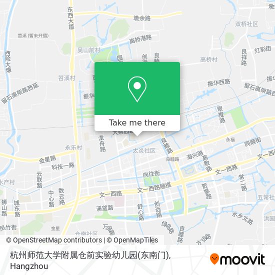 杭州师范大学附属仓前实验幼儿园(东南门) map