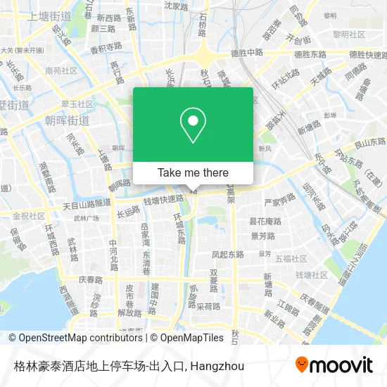 格林豪泰酒店地上停车场-出入口 map