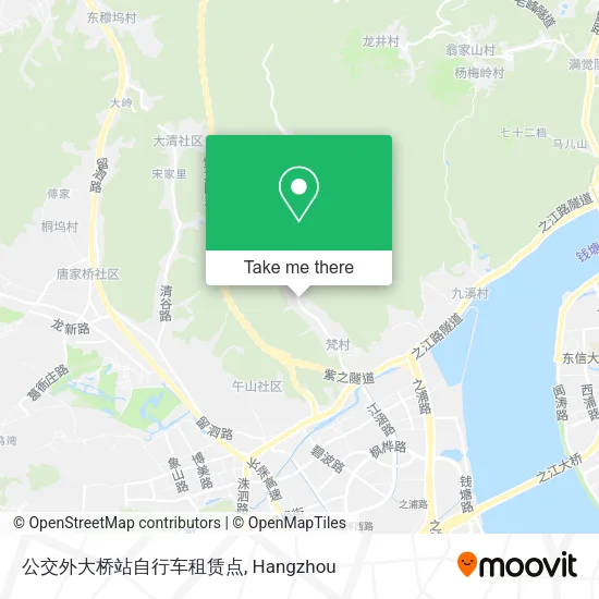 公交外大桥站自行车租赁点 map