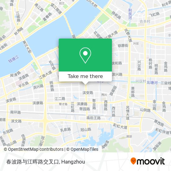 春波路与江晖路交叉口 map